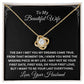 To My Beautiful Wife, My Dream Come True Luxury Pendant Necklace Perfect Gift For Wife