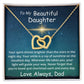 To My Beautiful Daughter Loved and Cherished Personalized Necklace Gift From Dad