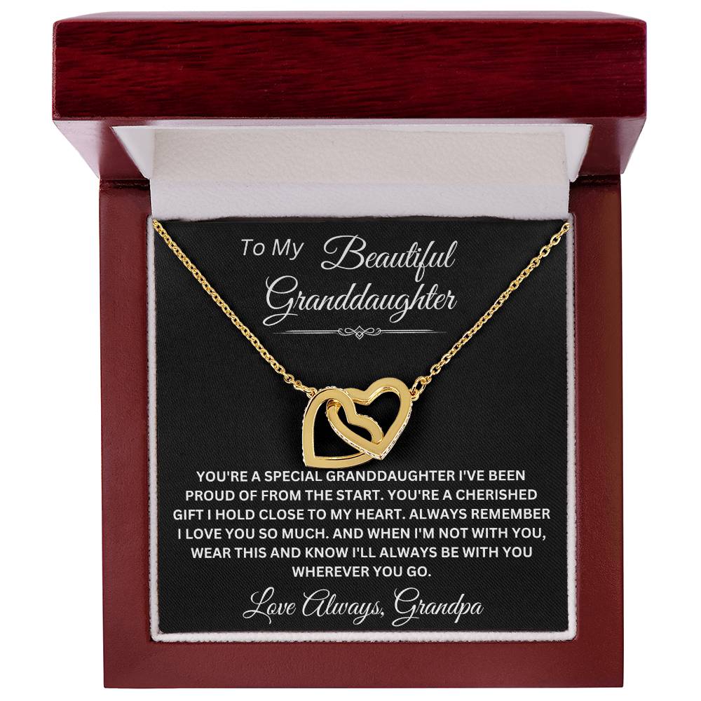 To My Beautiful Granddaughter A Cherished Gift Personalized Pendant Necklace From Grandpa