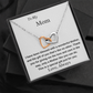 To My Mom A Wonderful Mother Never Ending Bond Pendant Necklace Gift