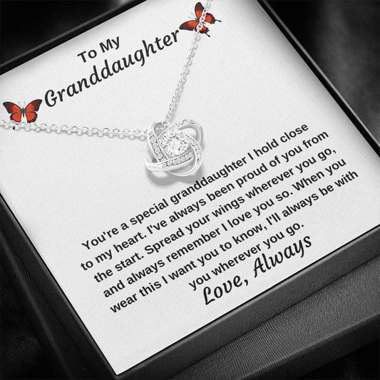 To My Beautiful Granddaughter Eternal Love Personalized Luxury Necklace Gift