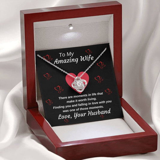 To My Amazing Wife Eternal Love Husband To Wife Personalized Necklace Gift