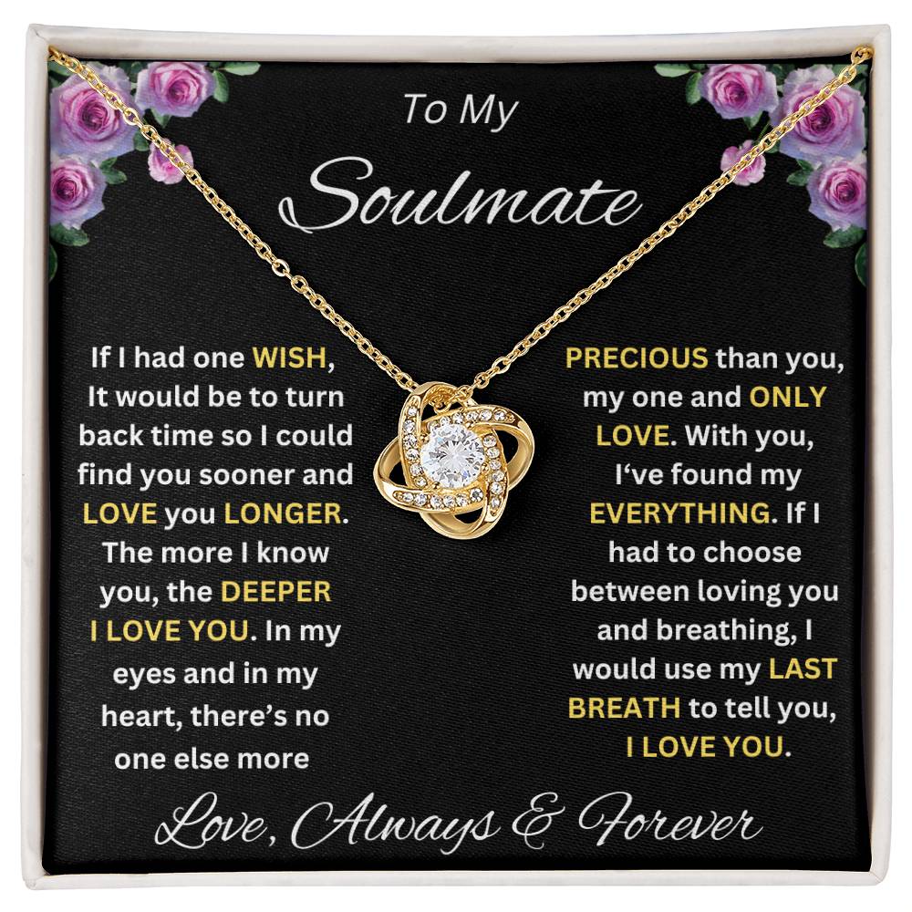 To My Soulmate, My Everything Luxury Pendant Necklace Gift