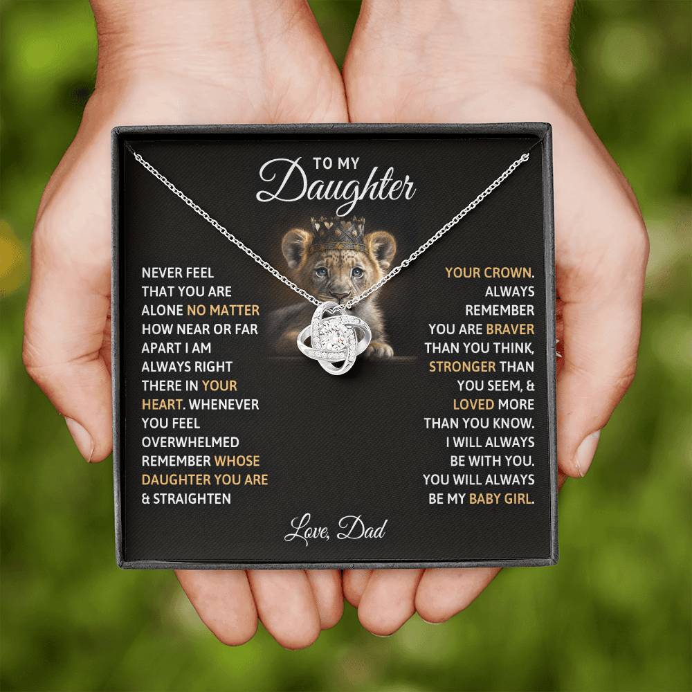 To My Daughter Always With You Personalized Necklace Gift From Dad