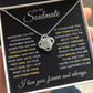 To My Soulmate, Straighten Your Crown Love Knot Luxury Pendant Necklace Gift