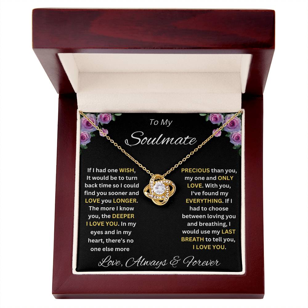 To My Soulmate, My Everything Luxury Pendant Necklace Gift