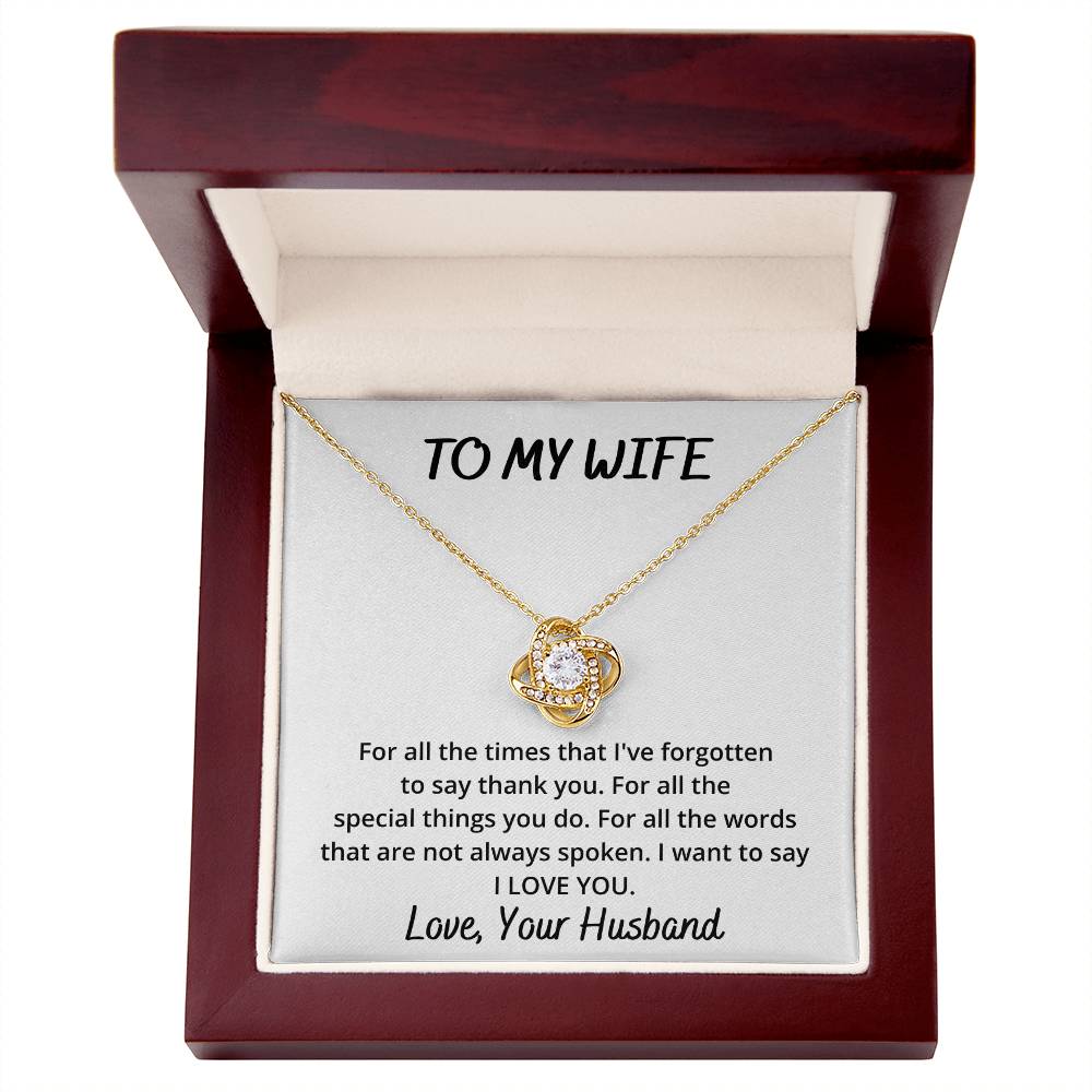 To My Wife Thank You For All You Do Luxury Pendant Necklace Gift