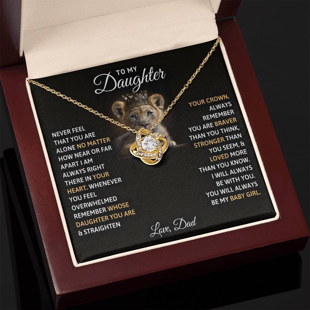 To My Daughter Always With You Personalized Necklace Gift From Dad