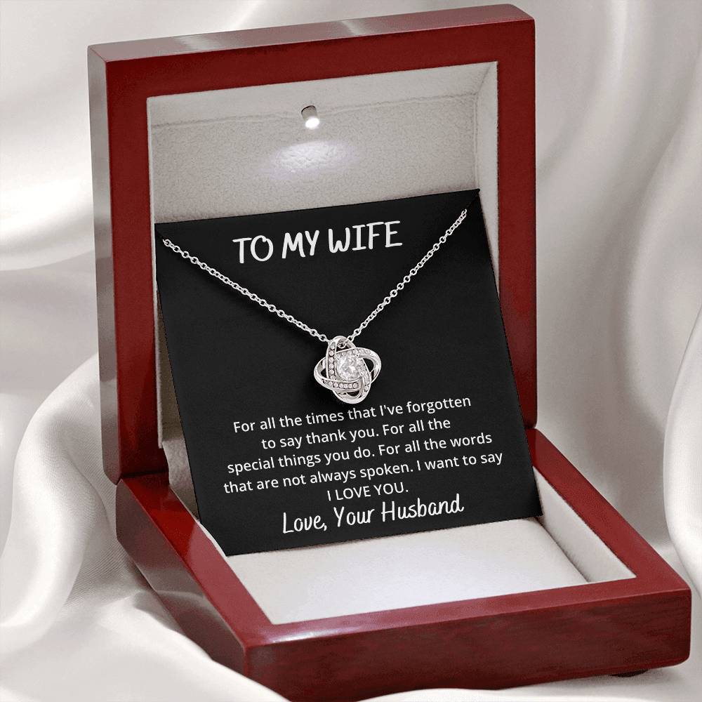 To My Wife, For All You Do I Love You Luxury Pendant Necklace Gift