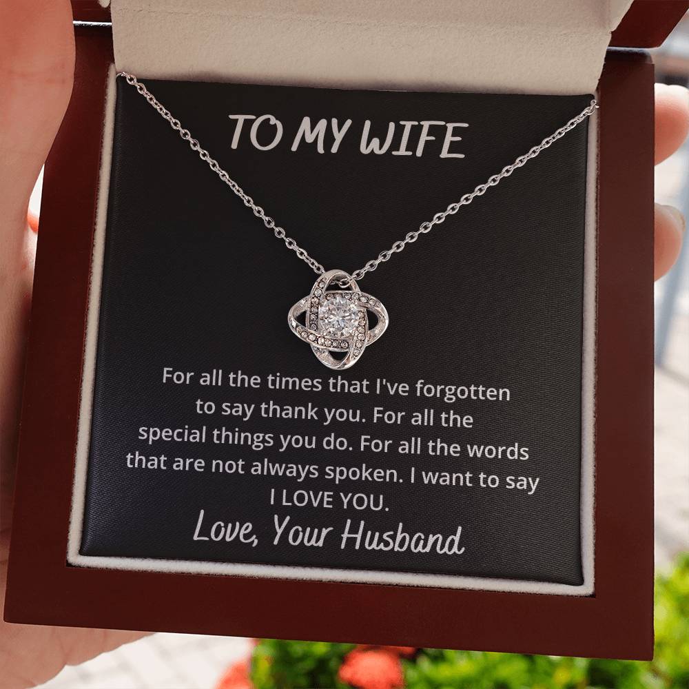 To My Wife, For All You Do I Love You Luxury Pendant Necklace Gift