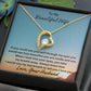 To My Beautiful Wife Forever Love Personalized Message Necklace Gift