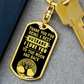 The Best Husband Engravable Custom Dog Tag Keychain Gift