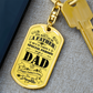 Special Dad Happy Father's Day Engravable Custom Dog Tag Keychain Gift