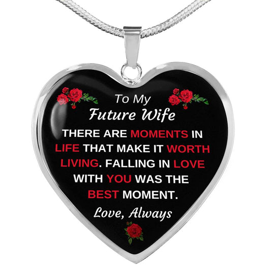 To My Future Wife Best Moment Personalized Graphic Pendant Necklace Gift