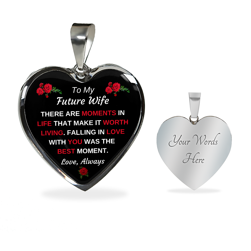 To My Future Wife Best Moment Personalized Graphic Pendant Necklace Gift