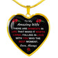 To My Amazing Wife Falling In Love With You Personalized Graphic Pendant Necklace Gift