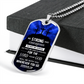 Be Strong And Courageous Engravable Personalized Dog Tag Necklace Gift