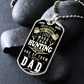 Hunting Dad Engravable Personalized Custom Dog Tag Necklace Gift