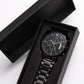 Every Second I Love You More Engraved Luxury Black Chronograph Watch