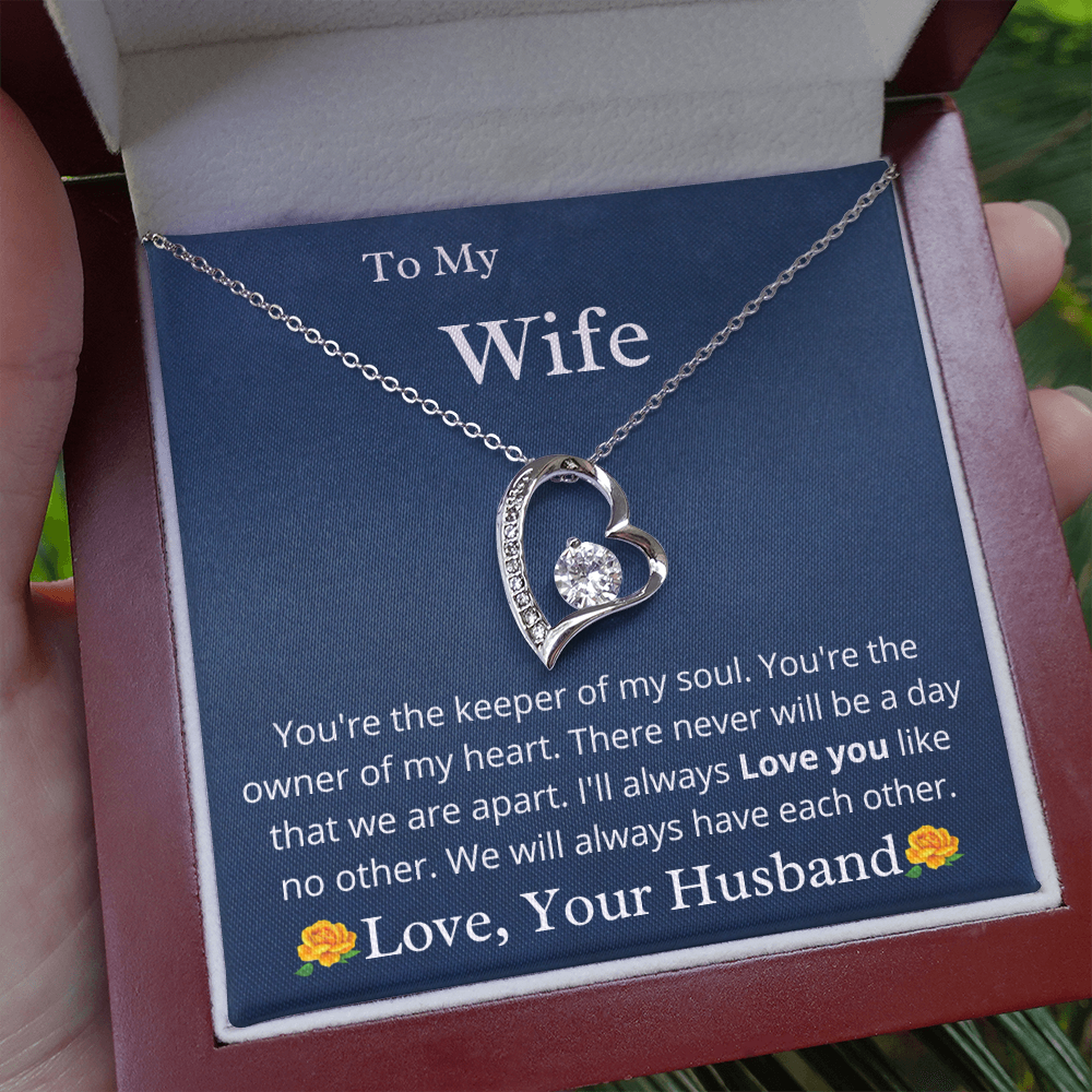 To My Wife I'll Always Love You Forever Love Luxury Pendant Necklace Gift