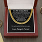To My Soulmate My Sweetest Love Cuban Link Chain Necklace Gift