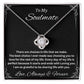 To My Soulmate, Eternal Love Personalized Luxury Pendant Necklace Gift For Her