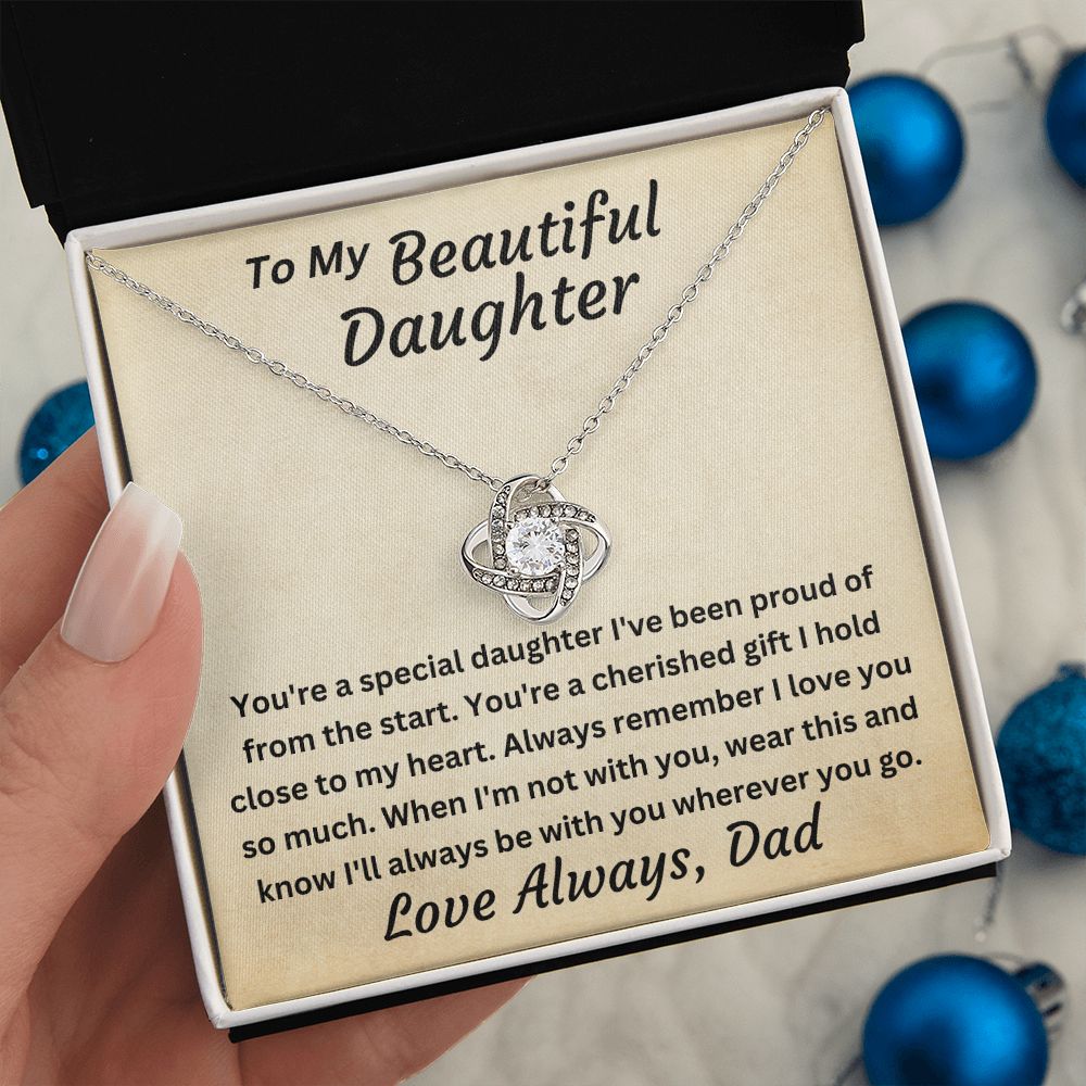 To My Beautiful Daughter A Cherished Gift Personalized Pendant Necklace