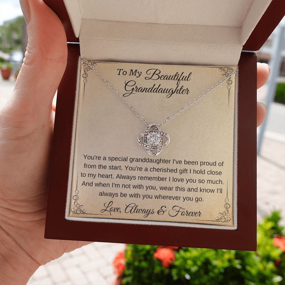 To My Beautiful Granddaughter A Cherished Gift Personalized Pendant Necklace