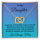 To My Wonderful Daughter Personalized Pendant Necklace Gift For Her