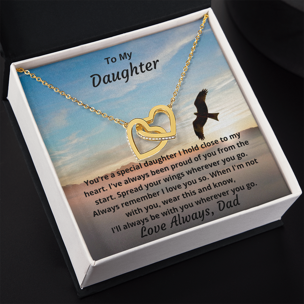 To My Daughter I Hold Close To My Heart Personalized Pendant Necklace Gift