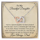 To My Beautiful Daughter A Cherished Gift Dad To Daughter Personalized Pendant Necklace