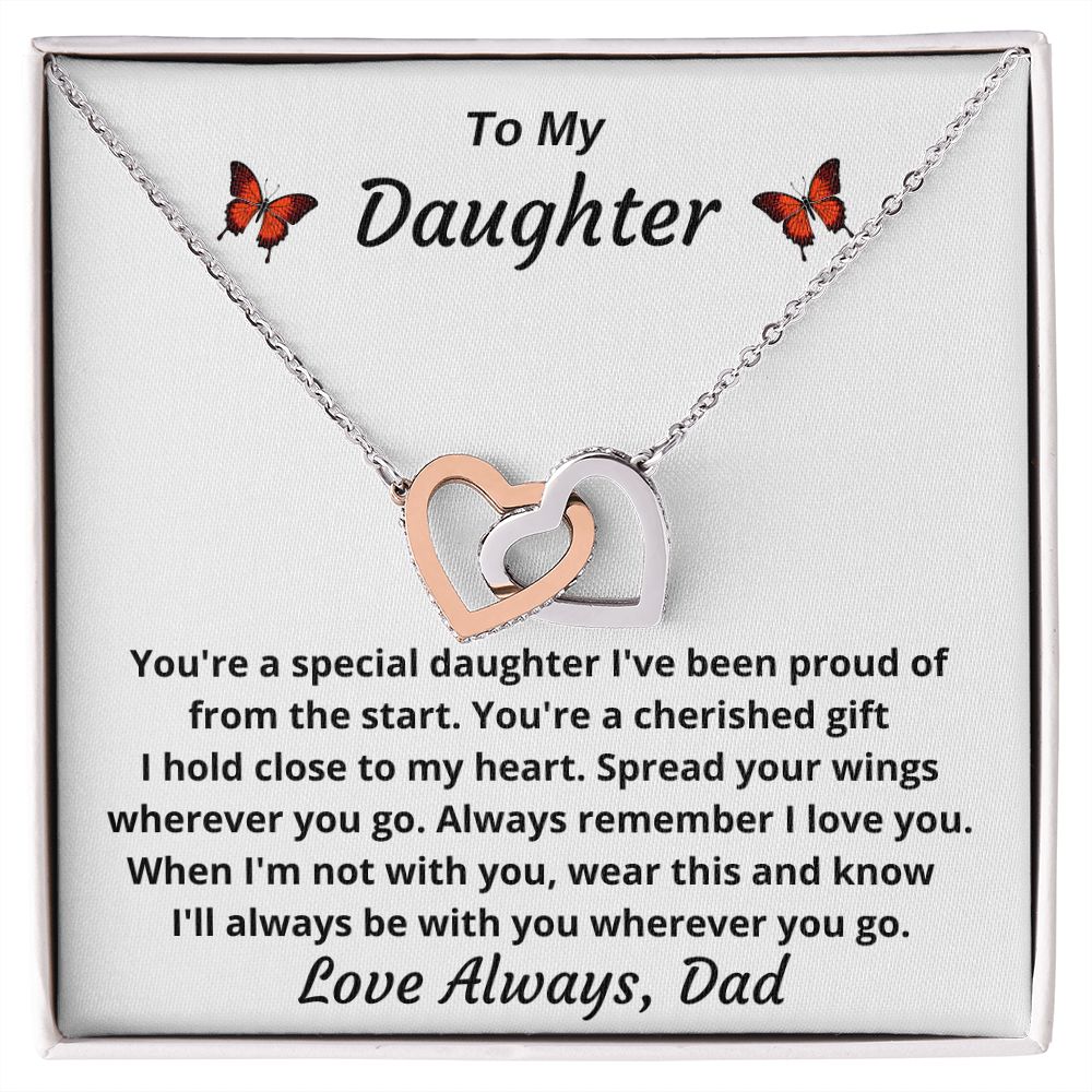 To My Daughter A Cherished Gift Personalized Pendant Necklace Gift