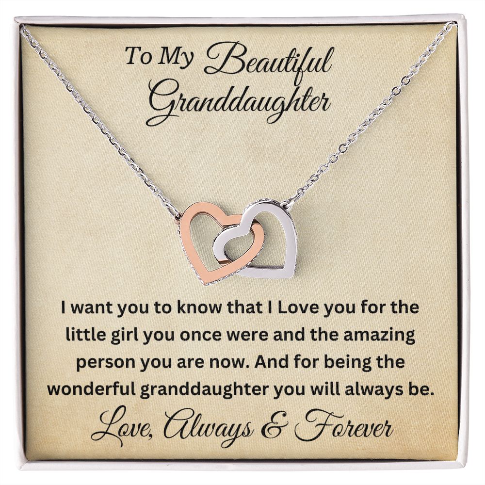 To My Beautiful Granddaughter In My Heart Personalized Pendant Necklace