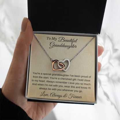 To My Beautiful Granddaughter A Cherished Gift Personalized Pendant Necklace Gift For Her