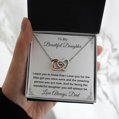 To My Beautiful Daughter And Amazing Person Personalized Pendant Necklace Gift