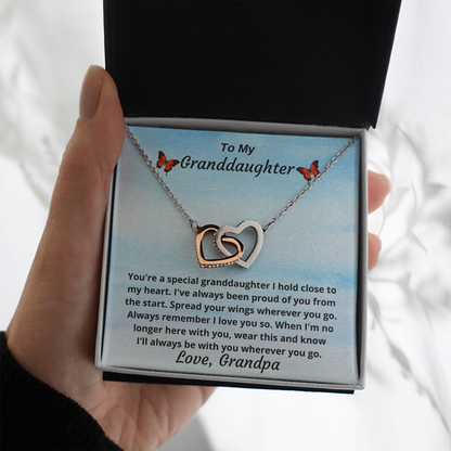 To My Granddaughter Always With You Personalized Pendant Necklace Gift