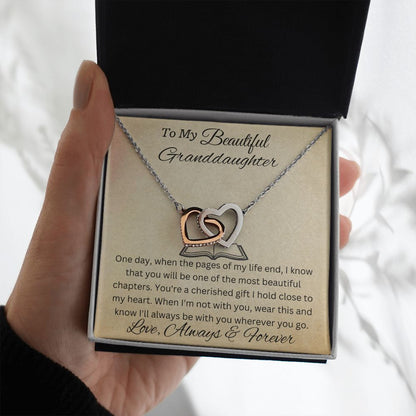 To My Beautiful Granddaughter Always In My Heart Personalized Pendant Necklace