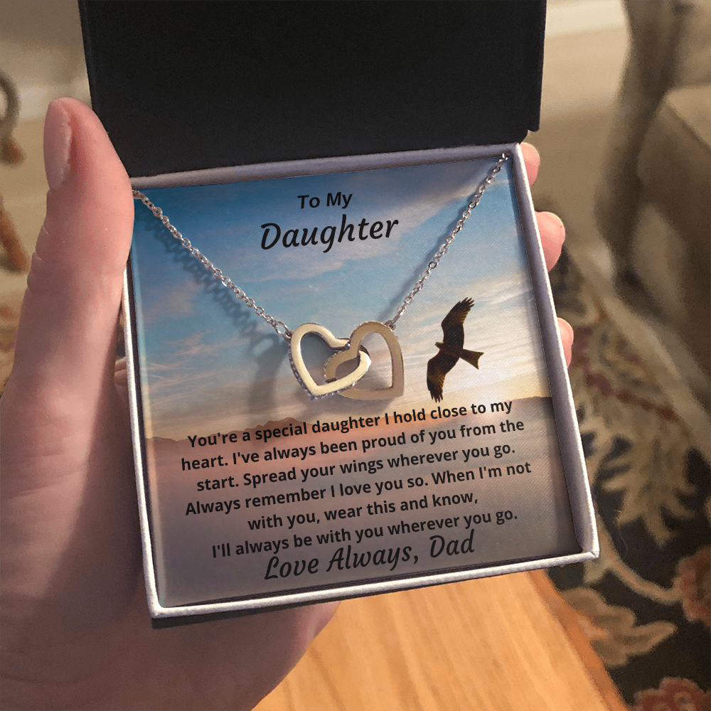 To My Daughter I Hold Close To My Heart Personalized Pendant