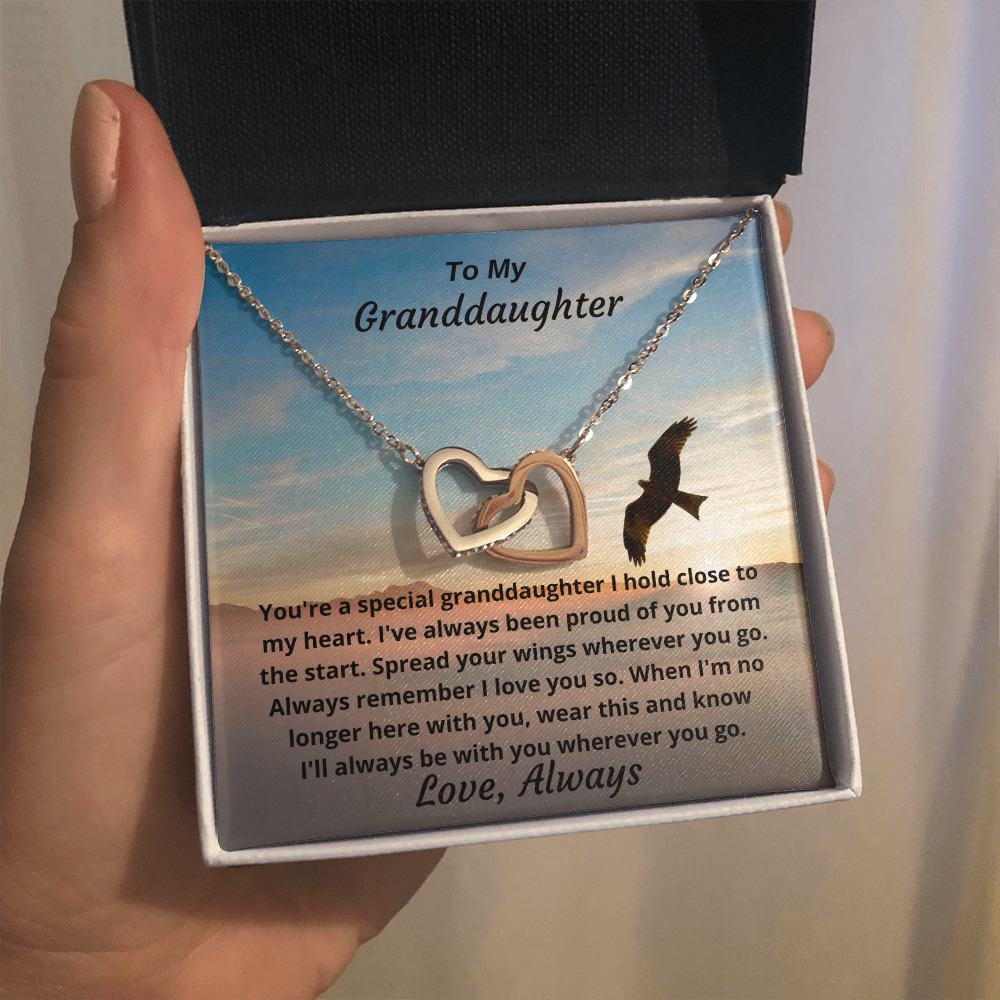 To My Granddaughter I Hold Close To My Heart Personalized Pendant Necklace Gift