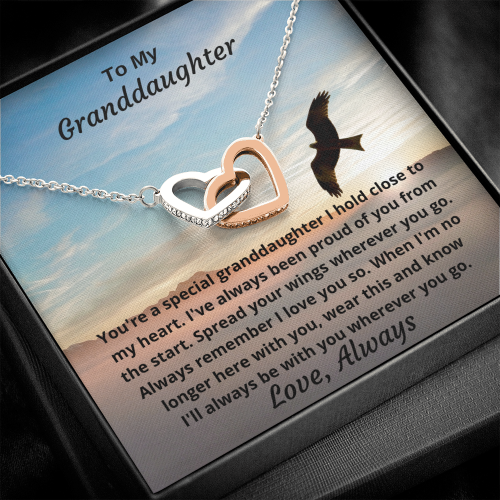 To My Granddaughter I Hold Close To My Heart Personalized Pendant Necklace Gift