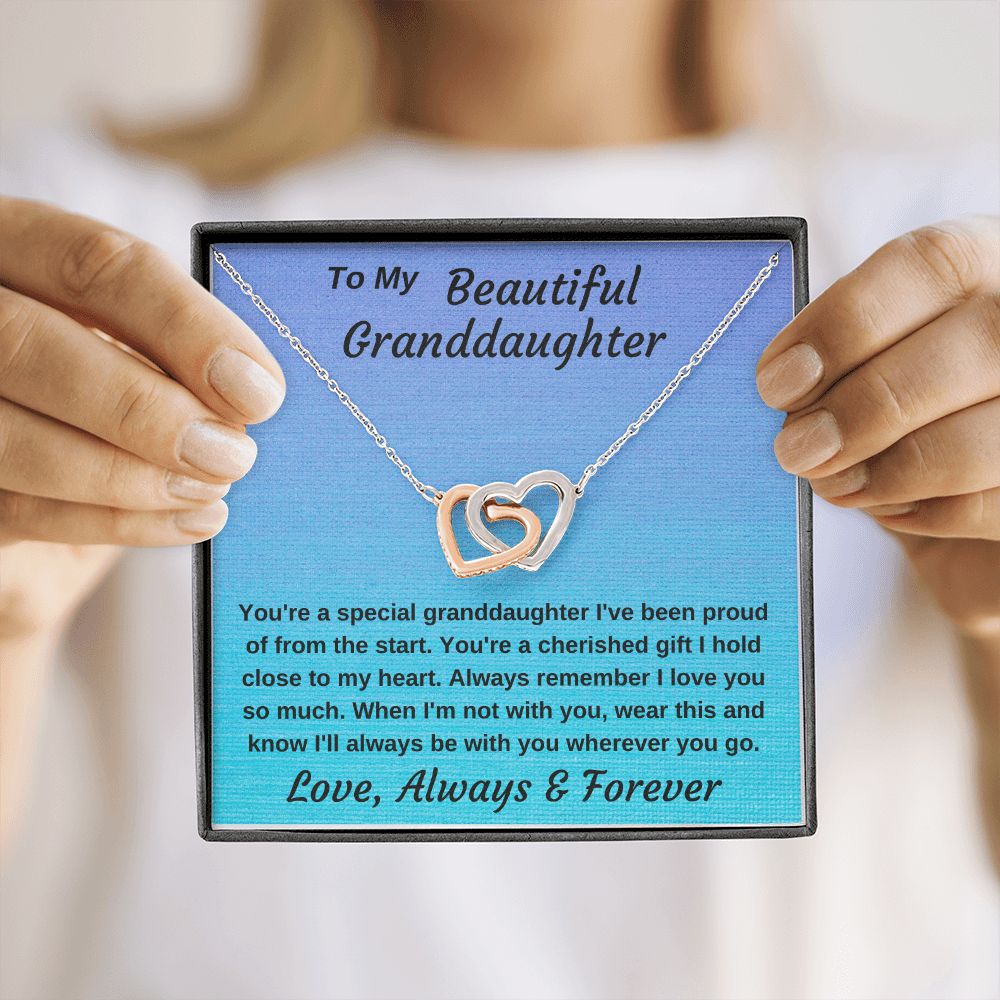 To My Beautiful Granddaughter A Cherished Gift Personalized Pendant Necklace Gift For Her