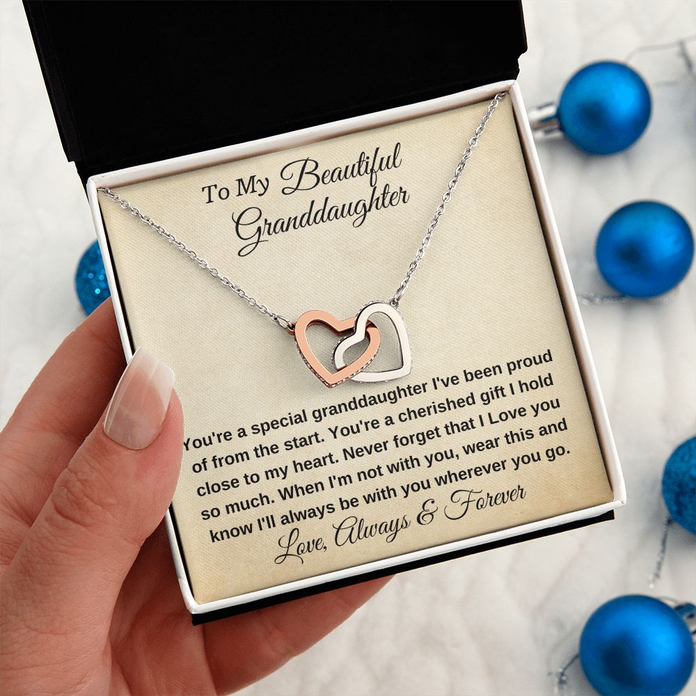 To My Beautiful Granddaughter Never Forget I Love You So Much Pendant Necklace