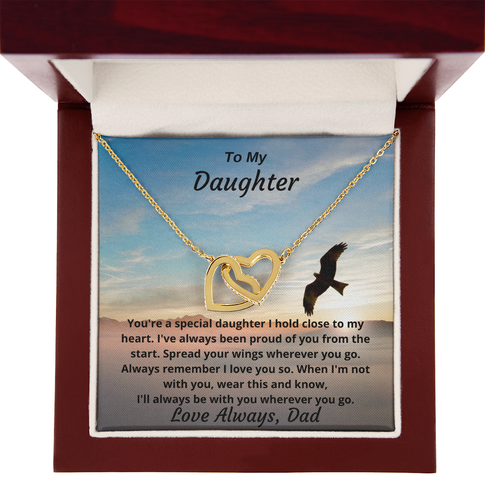 To My Daughter I Hold Close To My Heart Personalized Pendant Necklace Gift