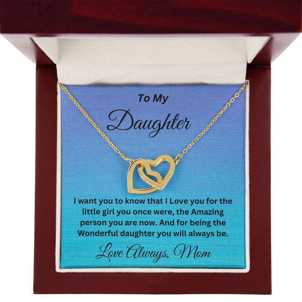 To My Wonderful Daughter Personalized Pendant Necklace Gift For Her