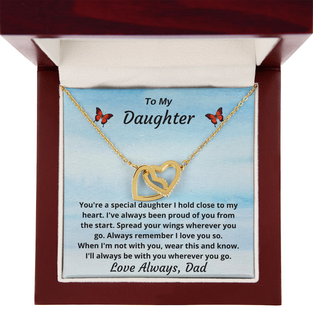 To My Daughter Always With You Personalized Pendant Necklace Gift