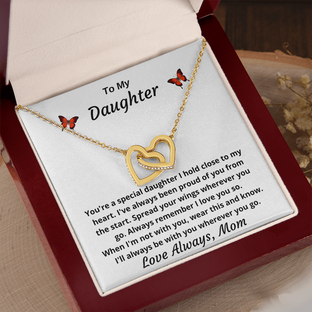 To My Daughter I'll Always Be With You Personalized Pendant Necklace Gift