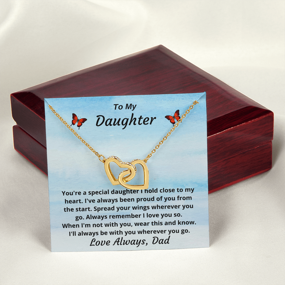 To My Daughter Always With You Personalized Pendant Necklace Gift
