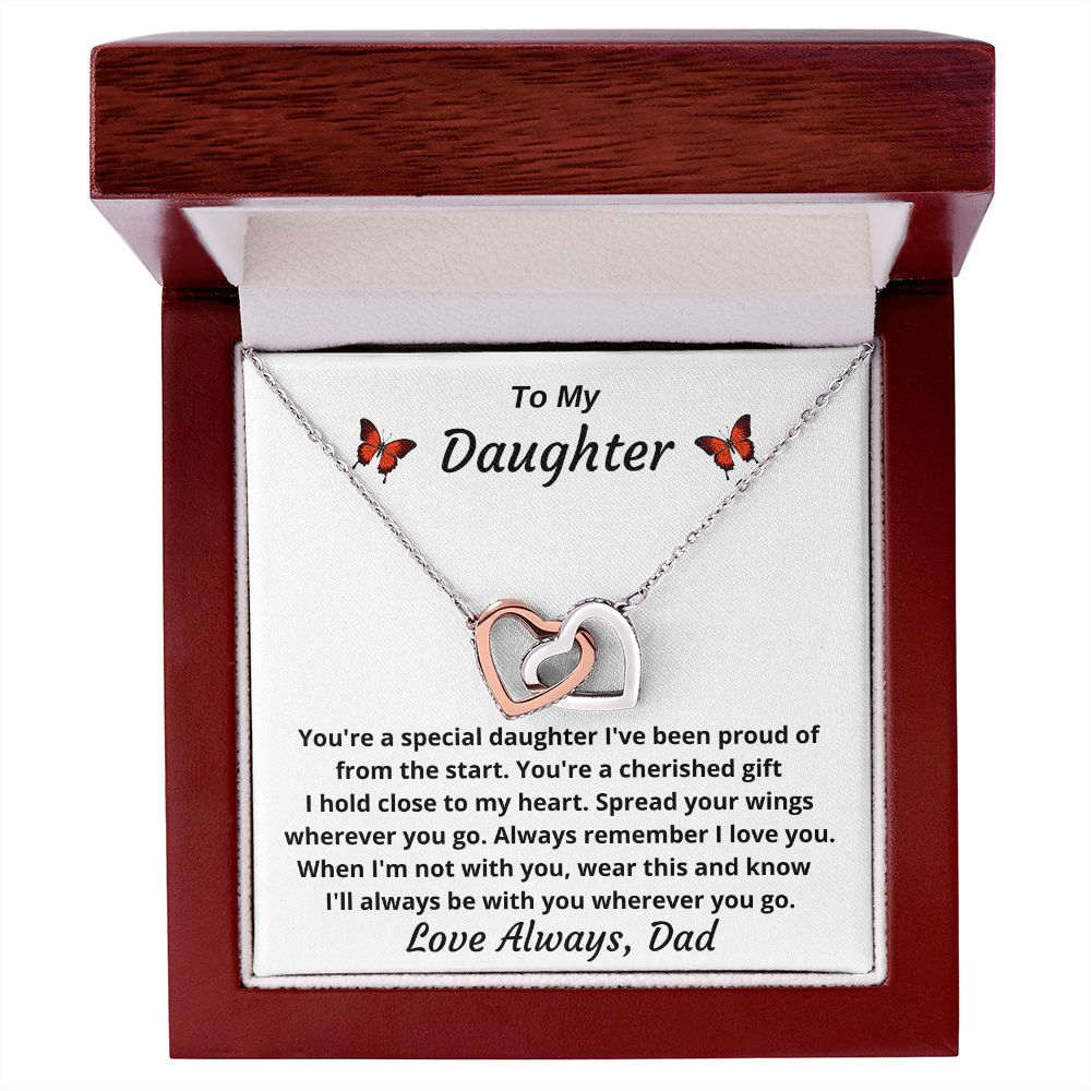 To My Daughter A Cherished Gift Personalized Pendant Necklace Gift
