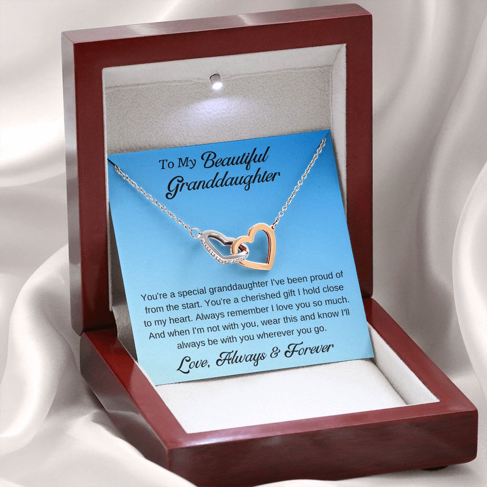 To My Beautiful Granddaughter A Cherished Gift Personalized Pendant Necklace