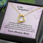 To My Daughter Your Never Alone 14k White Gold Or 18k Yellow Gold Over Stainless Steel Pendant Necklace